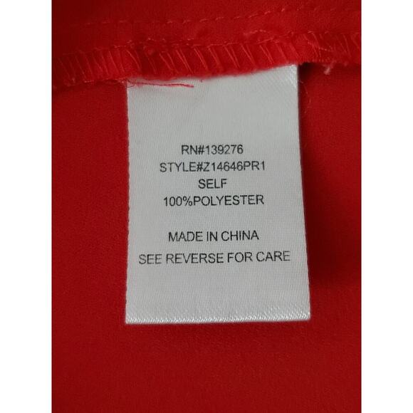 DANIEL RAINN Women's Pinkish Red Sleeveless Button Up Sheer Top Sz S - Picture 8 of 9